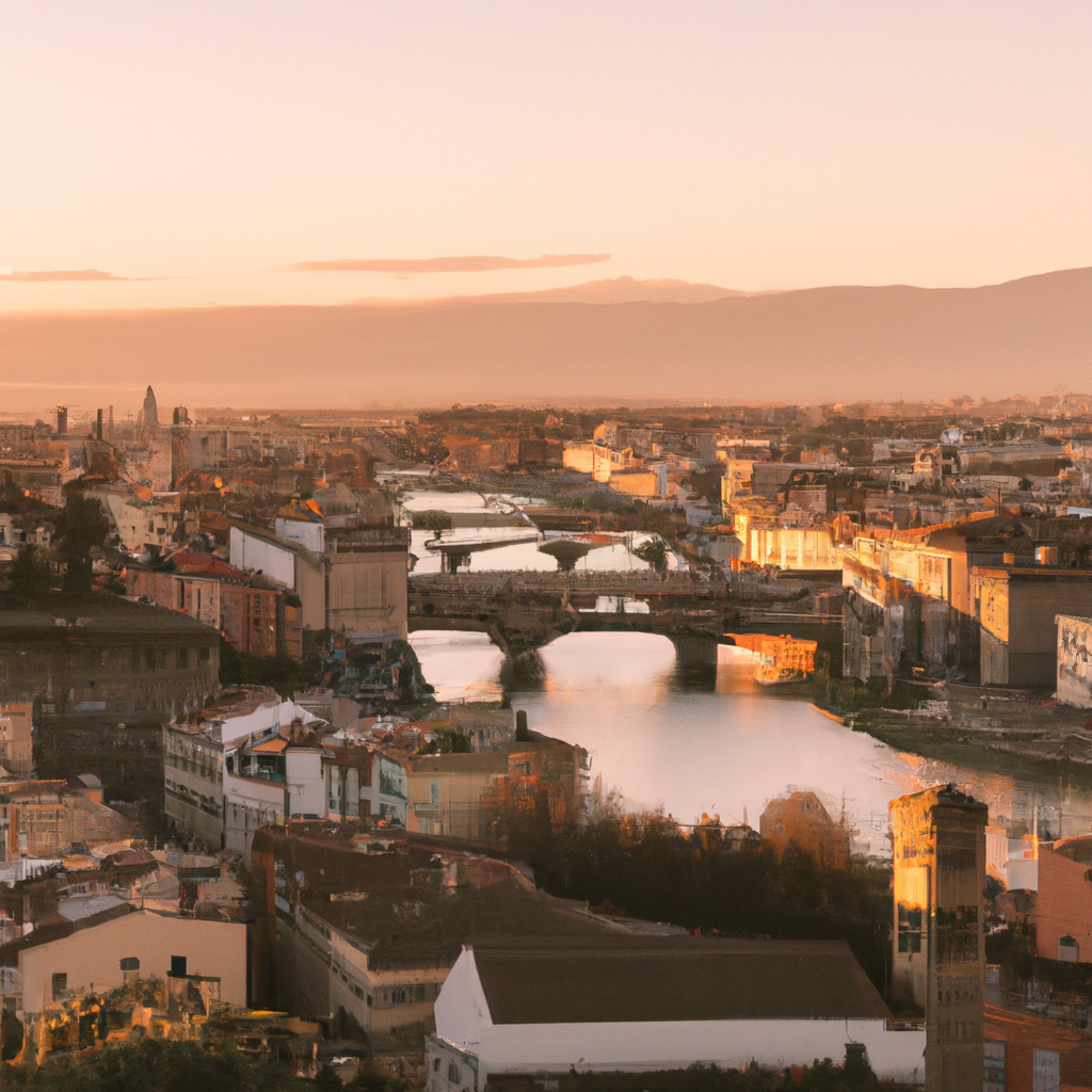 cities - Uffizi Gallery with famous artworks, Ponte Vecchio bridge over the Arno River, Florence Cathedral with its iconic do