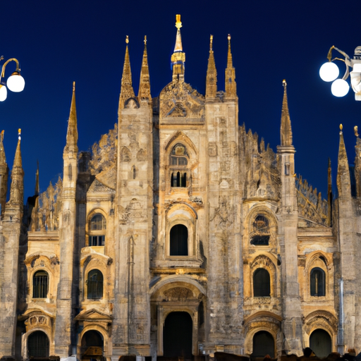 cities - magnificent Duomo di Milano with intricate spires and marble facade, bustling Galleria Vittorio Emanuele II shopping