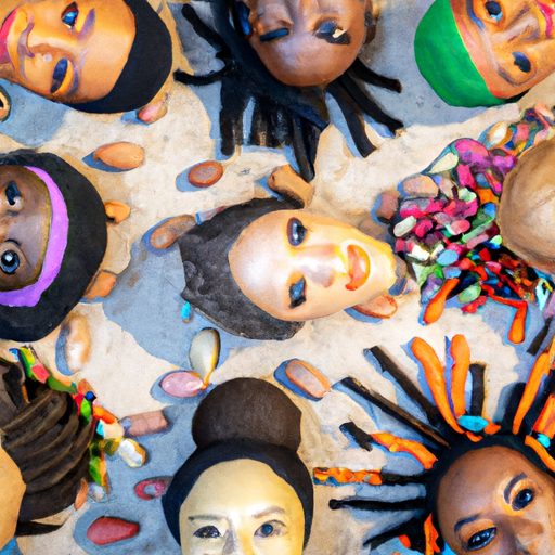 exploring - A diverse group of people from different cultures and backgrounds, coming together to celebrate and share their u