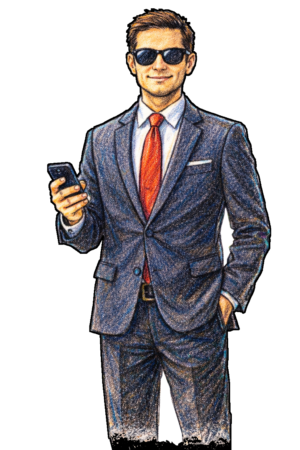 business man on vacation